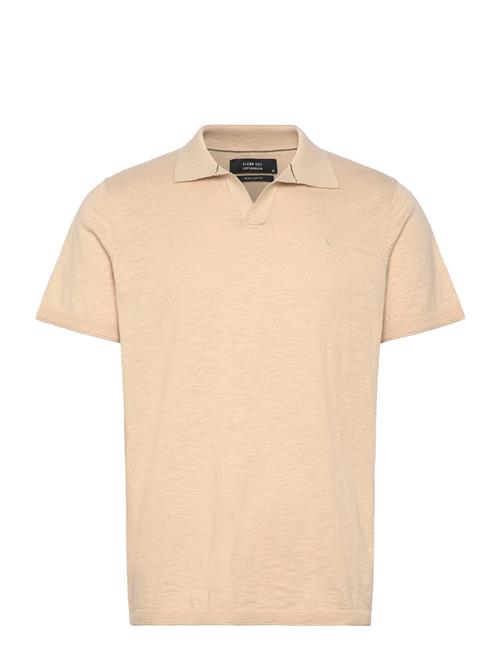 Thomas Knitted Polo Clean Cut Copenhagen Beige