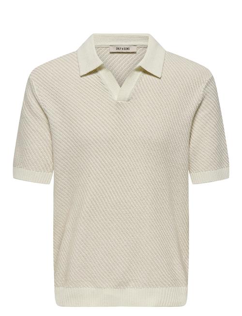 Onsadrian Life Reg 7 Ss Resort Polo Knit ONLY & SONS Cream