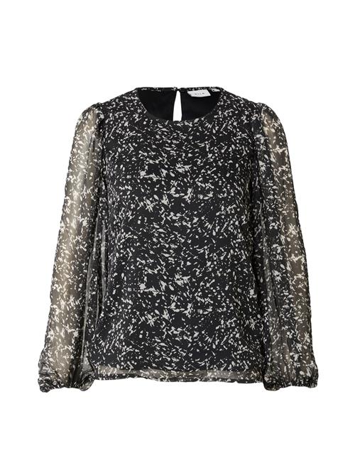 VILA Bluse 'FALIA'  lysegrå / sort