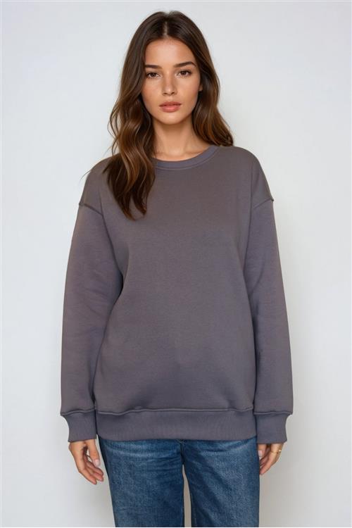 Alina Sweatshirt - Mørkegrå - S - TeeShoppen