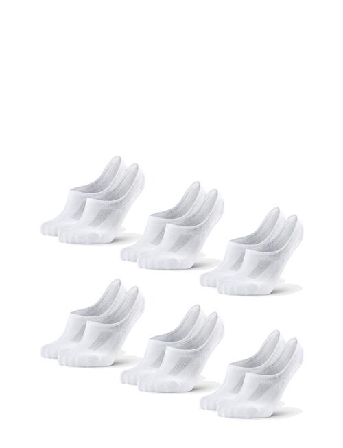 No-Show Bamboo Socks 6-Pack Danish Endurance White