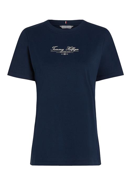 Reg Script C-Nk Tee Ss Tommy Hilfiger Navy