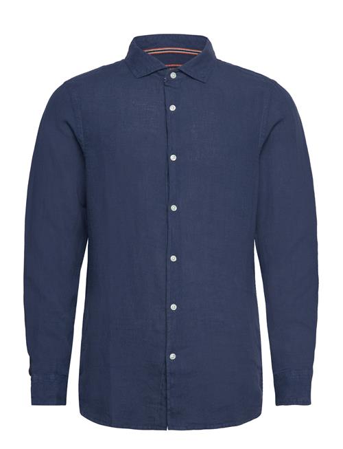 Vacation L/S Linen Shirt Superdry Navy