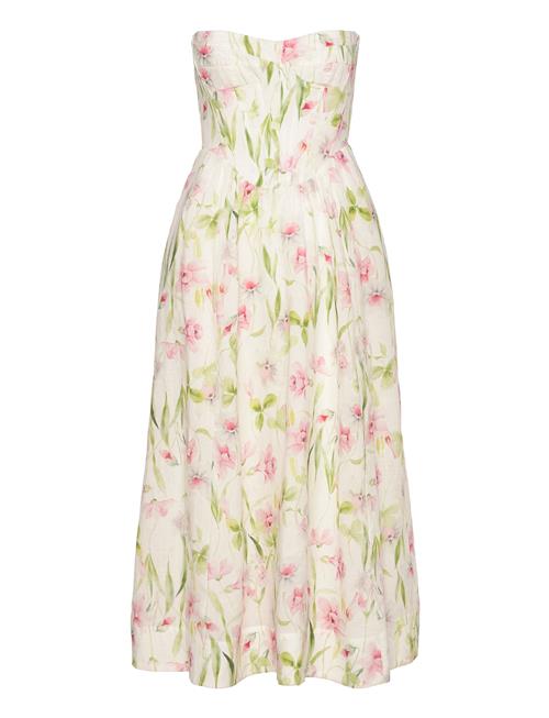 Lola Corset Midi Dress Bardot White