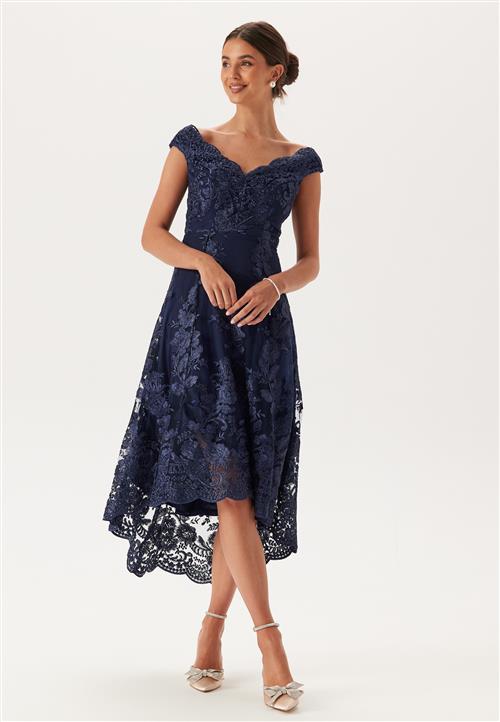 Goddiva Embroidered Lace Dress