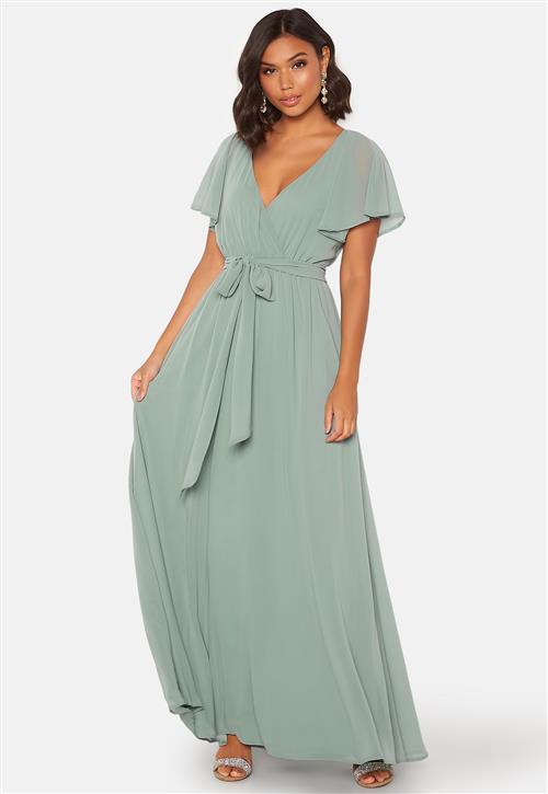 Goddiva Flutter Chiffon Dress