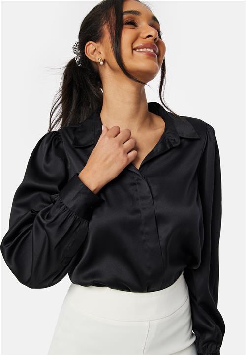 BUBBLEROOM Satin Puff Sleeve Shirt