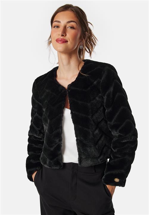Chiara Forthi Short Party Faux Fur Jacket