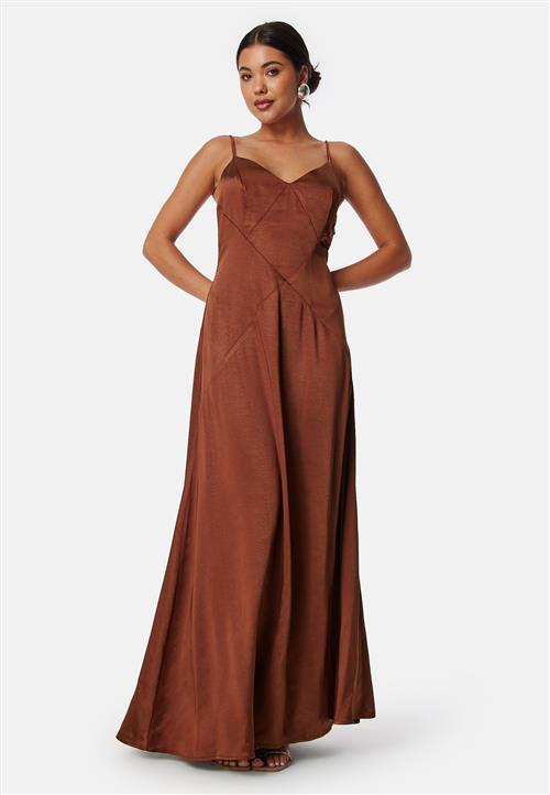 Bubbleroom Occasion Satin Strap Gown
