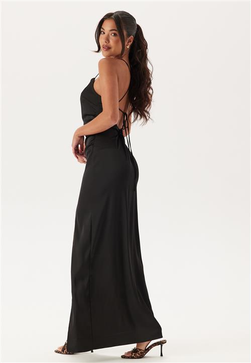 Bubbleroom Occasion Tie Back Satin Gown