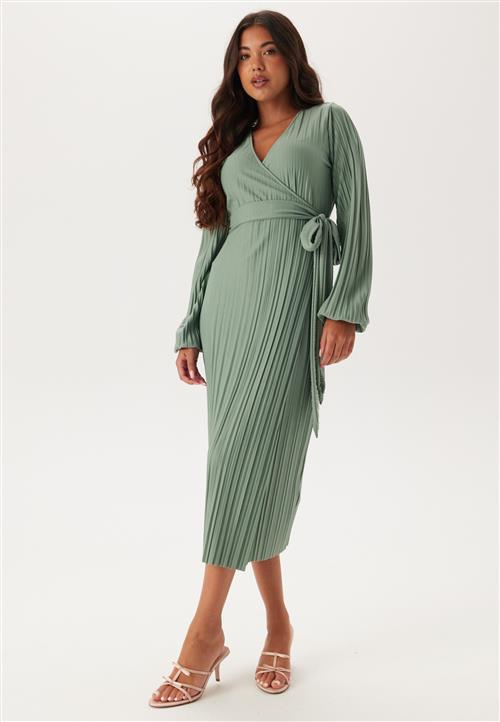 BUBBLEROOM Pleated Wrap Dress