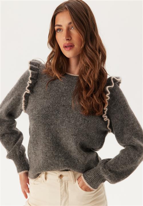 SELECTED FEMME Slfalva Frills Ls Knit O-neck