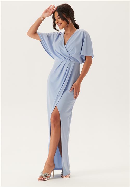 Bubbleroom Occasion Wrap Slit Maxi Dress