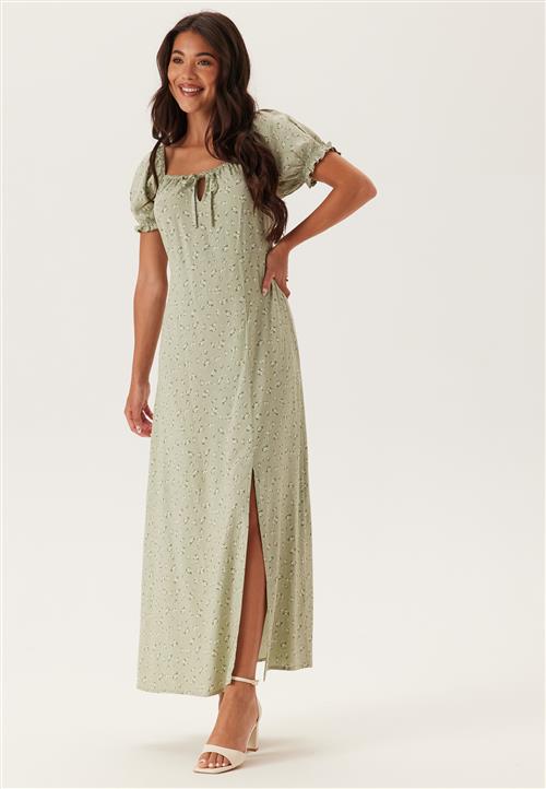BUBBLEROOM Front Tie Long Viscose Dress