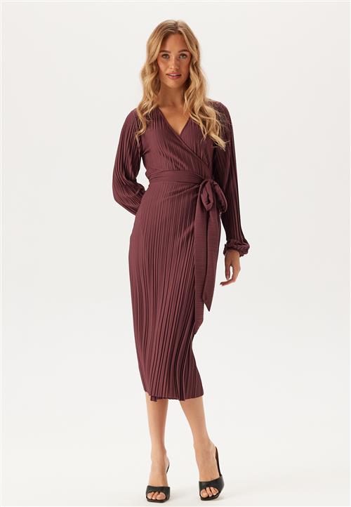 BUBBLEROOM Pleated Wrap Dress
