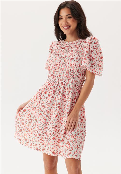 Happy Holly Butterfly Sleeve Short Dress