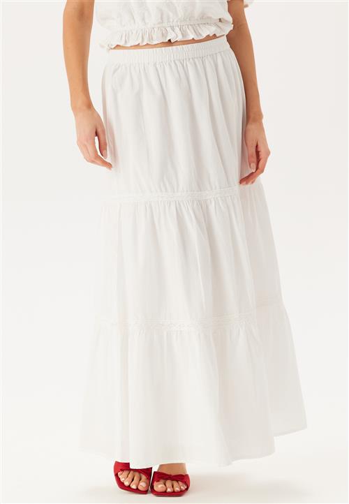 BUBBLEROOM Cotton Lace Maxi Skirt