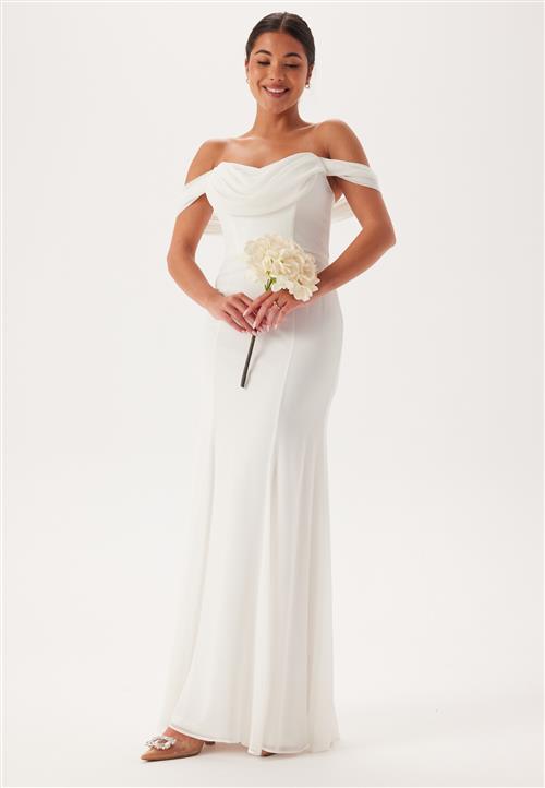 Goddiva Chiffon Off Shoulder Maxi Dres