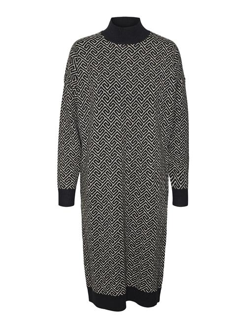 VERO MODA Strikkjole  sort / hvid