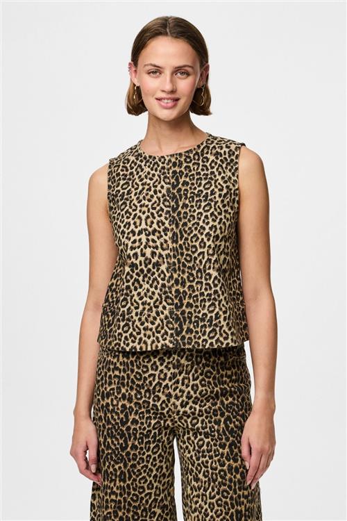 Salume Denim Top - White Pepper Leo - L - PIECES