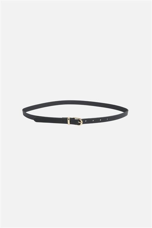 Myra Slim Bælte - Sort Guld - Slim fit - 90-cm - PIECES
