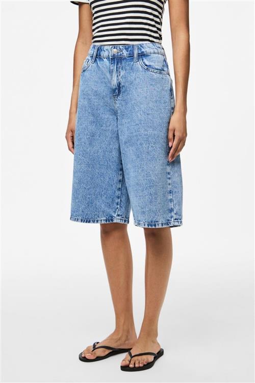 Sky Denim Jorts - Medium Blue Denim - M - PIECES