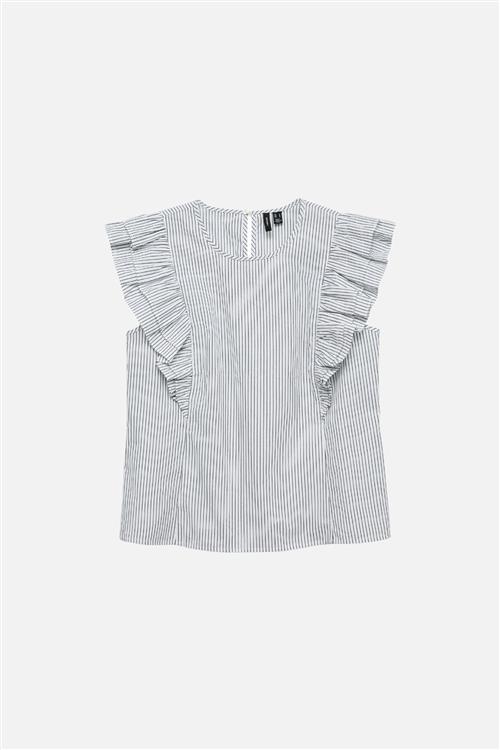 Aila Top - Snow White / Sort - Vero Moda