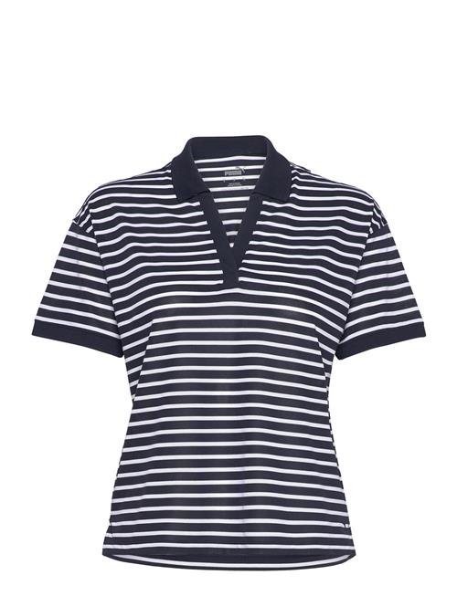 W Everyday Stripe Pique Polo PUMA Golf Navy