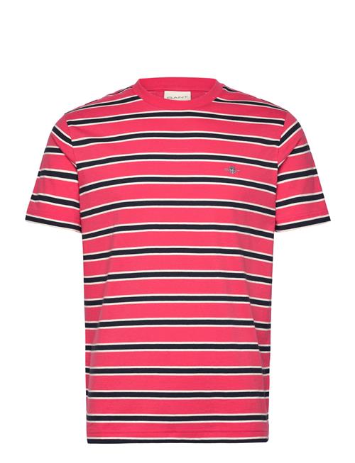 Striped Ss Tshirt GANT Red