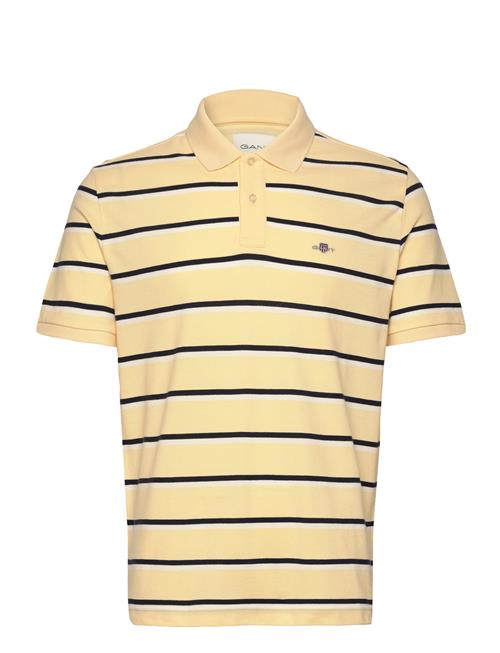 Striped Ss Polo GANT Yellow