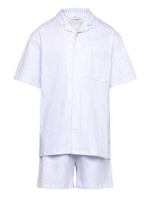 Striped Cotton Short Pyjamas Mango Blue