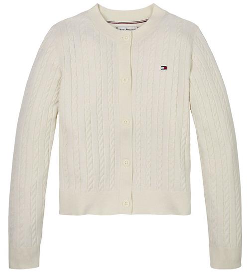 Tommy Hilfiger Cardigan - Strik - Mini Cable - Ivory Petal