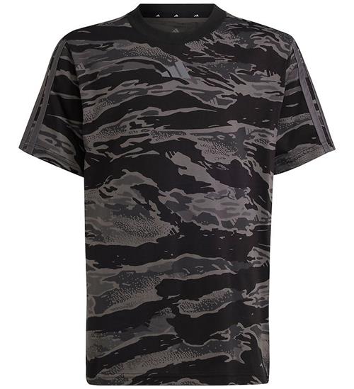 adidas Performance T-shirt - J Camo - Black/Grefiv