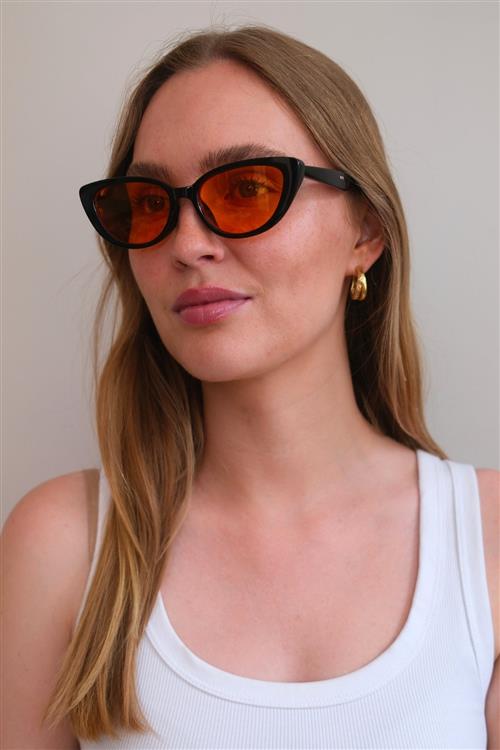 Zoe Solbriller - Sort/Rød - One-Size - TeeShoppen