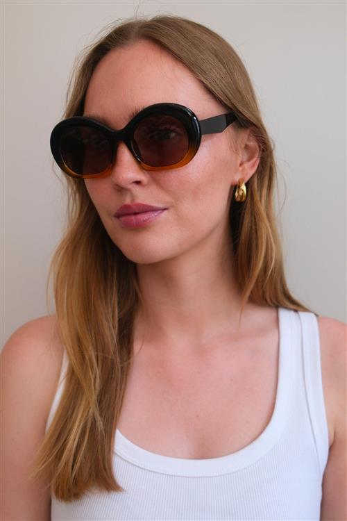 Sara Solbriller - Sort/Lysebrun - One-Size - TeeShoppen
