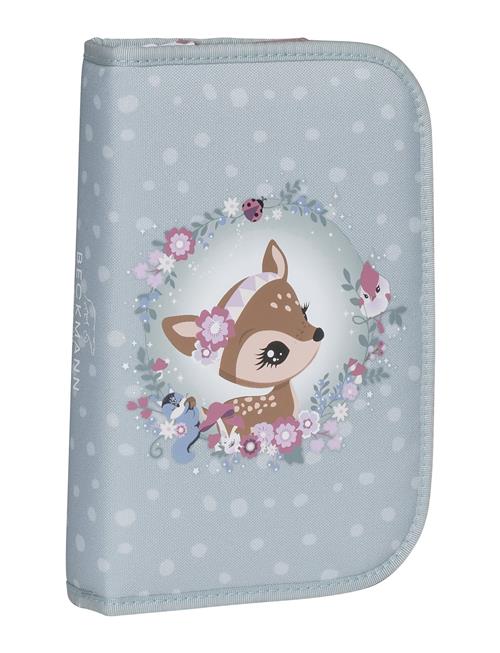 Single Section Pencil Case W/Content, Forest Deer Dusty Mint Beckmann Norway Blue