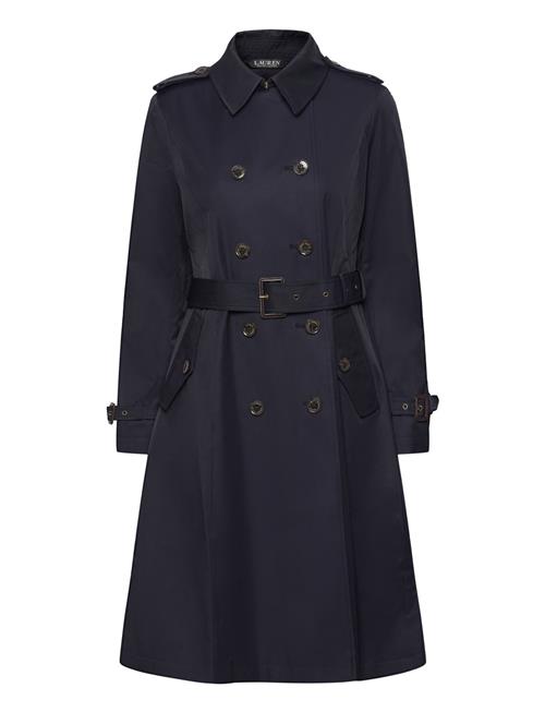 Se Double-Breasted Belted Trench Coat Lauren Ralph Lauren Black ved Booztlet
