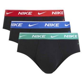 Nike 6P Everyday Essentials Cotton Stretch Hip Brief Rød/Grøn bomuld X-Small Herre