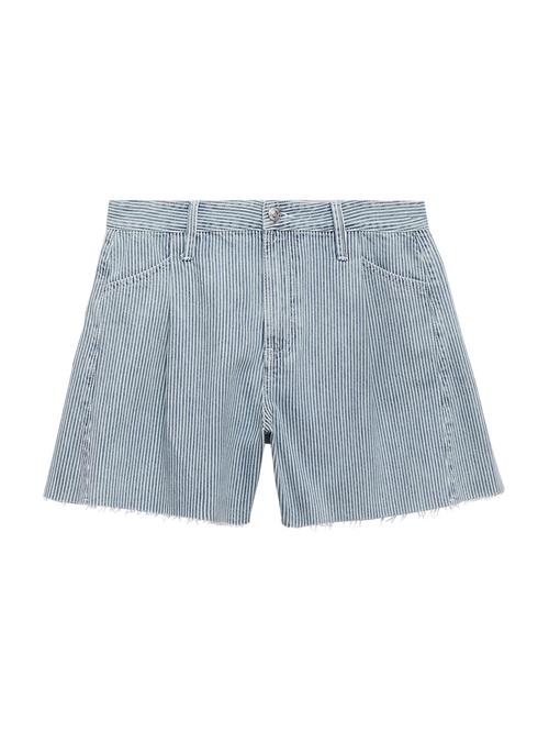 MANGO Jeans med lægfolder 'IBIZA'  blue denim / hvid