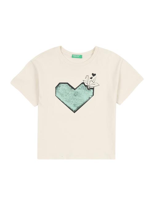 UNITED COLORS OF BENETTON Bluser & t-shirts  ecru / sort / sølv