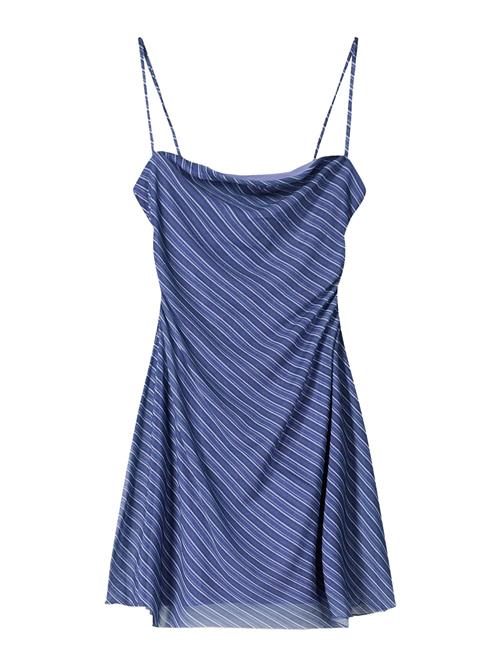 Bershka Sommerkjole  navy / himmelblå / hvid