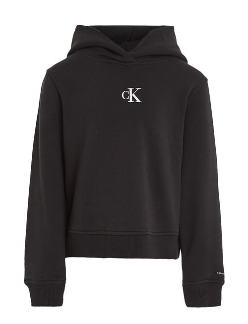 Ck Logo Boxy Hoodie Calvin Klein Black
