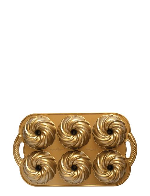 Swirl Bundtlette Pan Nordic Ware Gold