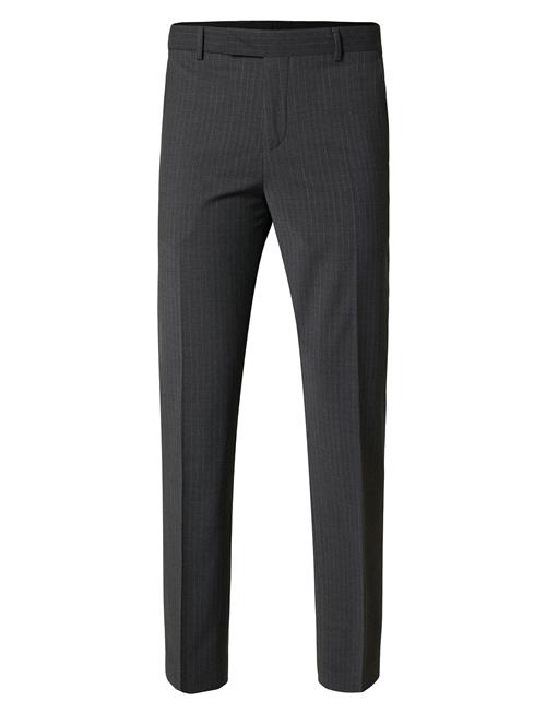 Slhreg-Theo Pinstriped Trs Flex Selected Grey