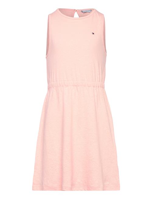 Linen Jersey Dress Slvls Tommy Hilfiger Pink