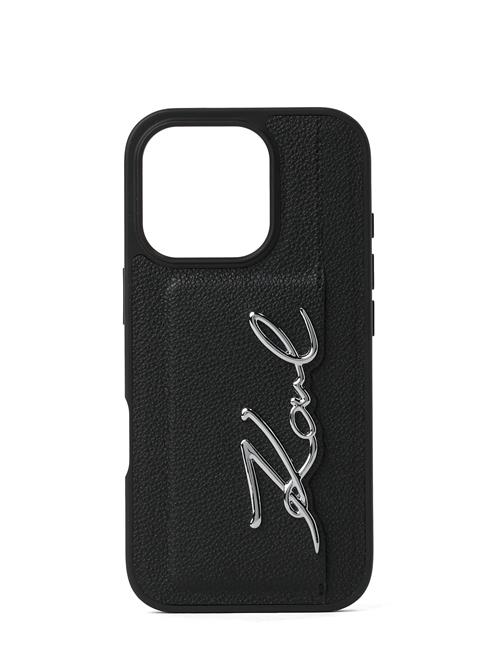 Karl Lagerfeld Smartphone-etui 'iPhone 16 Pro'  sort / hvid