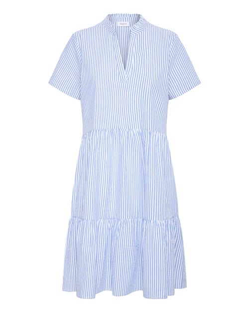 SAINT TROPEZ Kjole 'Elmiko'  lyseblå / hvid