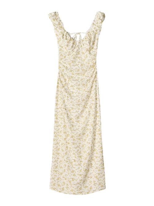Bershka Sommerkjole  gul / hvid