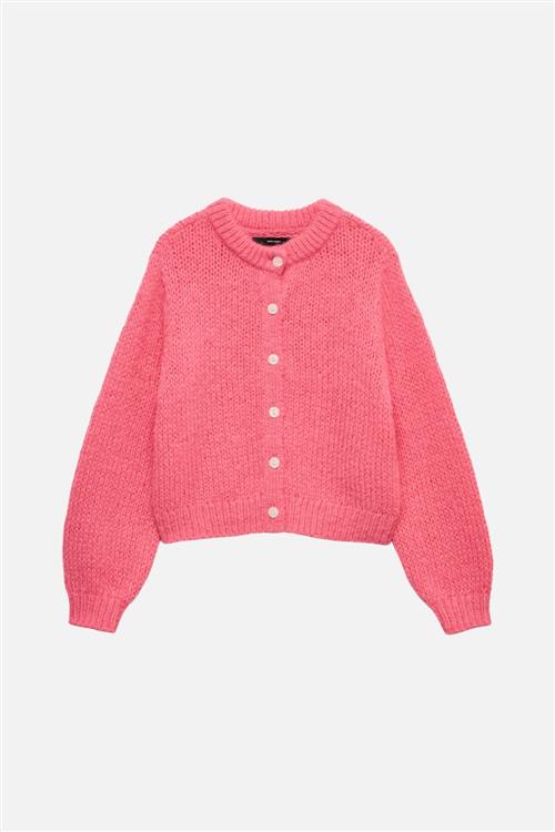 Wilo O-Neck Cardigan - Hot Pink - Vero Moda