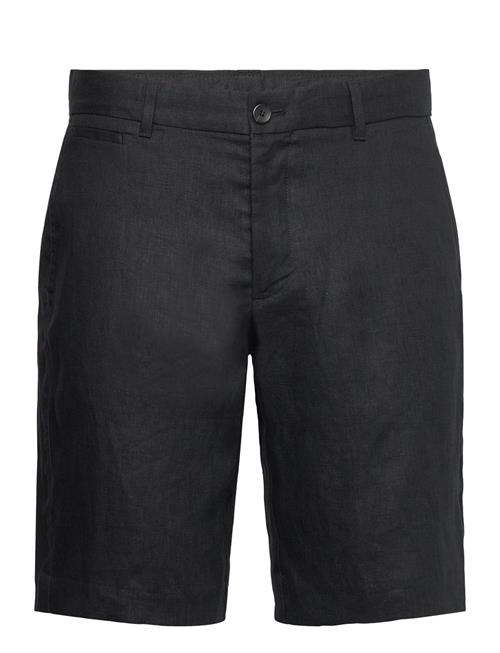 Slim-Fit 100 Linen Bermuda Shorts Mango Black